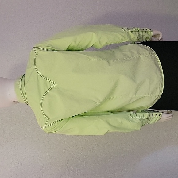 Life STYLE Cowboy Core Neon Acid Green Snap Button Western Rodeo Shirt - Picture 4 of 5